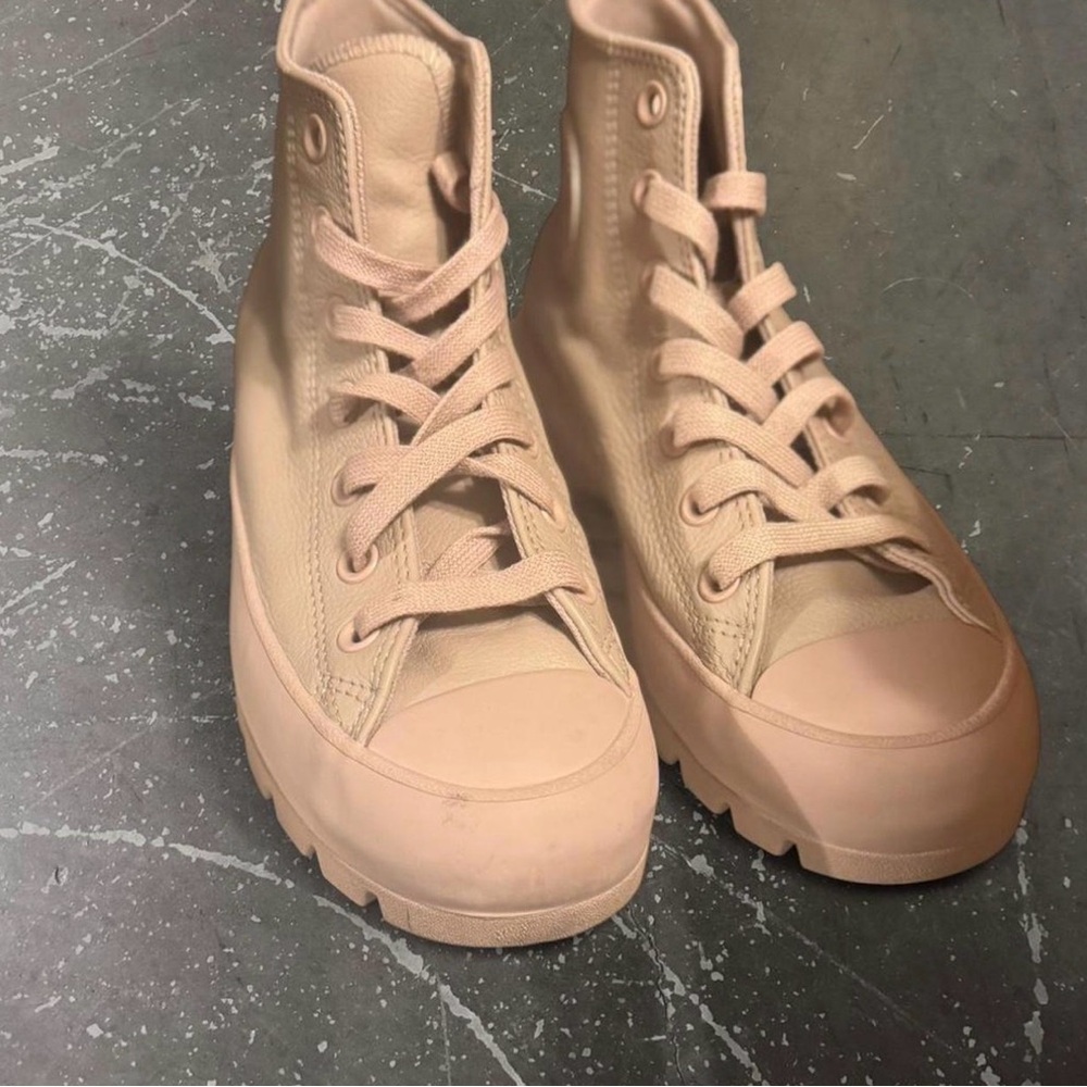 Preloved Size 6.5 Converse Leather Women's High-Top Sneakers